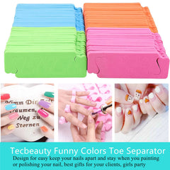 Tecbeauty separadores de dedos para pies, esponja suave facilita la pintura.