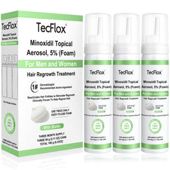 Tecflox Minoxidil Foam bottle setup for steady daily use and hair support