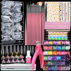Teenitor acrylic nails kit contents shown for DIY at-home manicures.