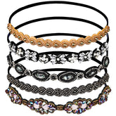 Teenitor elastic beaded headbands set for stylish daily wear.