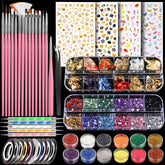 Teenitor nail art brush-pen-set enables precise lines and smooth color.