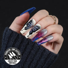 Teenitor nail art glitter decor showing sparkly nails
