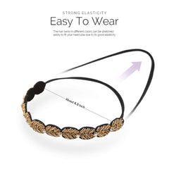 Teenitor no-slip rhinestone headband design keeps hair neatly in place.