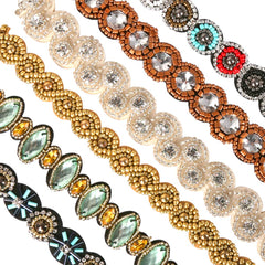Teenitor pink blue pearl rhinestone headband enhances outfits with color