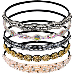 Teenitor rhinestone beaded headbands set adds glamorous sparkle to outfits.