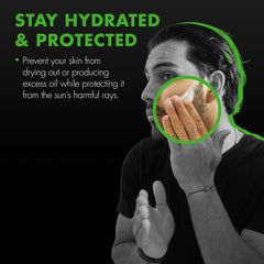 Tiege Hanley pea-sized amount dispensed demonstrates lightweight, quick-absorb hydration