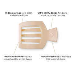 TELETIES flat square clip-comfortable-design offers gentle wear during relaxation