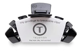 Teleties Large Hair Clip in jet black, closed grip for everyday secure styling.