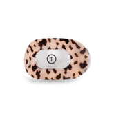 Teleties large flat round clip lying-down use demonstrates secure, comfortable hair support.