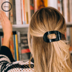 Teleties large flat round clip designed for thick hair and secure grip