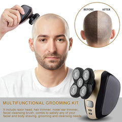 Telfun 5-direction floating heads detail for contour shaving