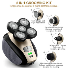 Telfun upgrade 5in1 head shaver side handle for easy grip