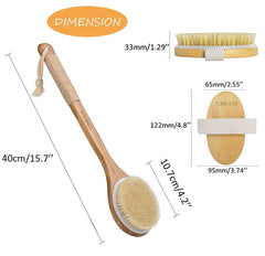 TEMEAYE long-handle brush with rope for comfortable back cleansing