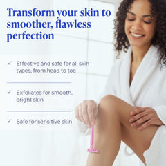 Tend Skin solution face application demonstrates gentle toning for clearer skin after cleansing.