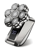 TEPOTZ head shaver 7D rotary head contours skin for a smooth, close shave