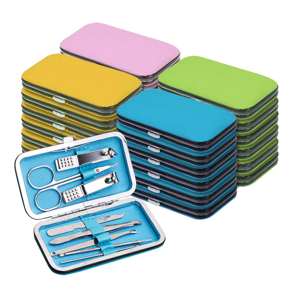 Terdey 8in1 manicure set stainless steel with leather case for travel-ready grooming