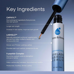 TEREZ & HONOR eyelash serum applicator close-up showing fine tip for controlled application.