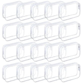 Tergy clear cosmetics bag with zipper open for quick travel makeup access