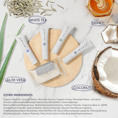 Terra Pure Infuse lotion tube highlighting moisturizing skin care for travelers.