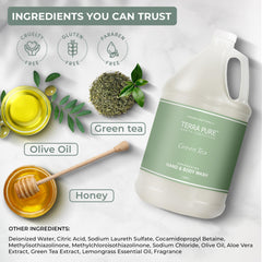 Terra Pure wall-dispenser-ready setup supports efficient guest service.
