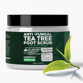 Terramed Just Think Comfort foot scrub bottle with tea tree oil for refreshing cleanse.