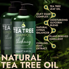 Terramed Just Think Comfort Tea Tree Conditioner bottle thickens thinning hair