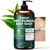 Terramed Just Think Comfort tea tree oil bottle pour for clean, refreshed skin after shower.