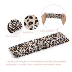 TERSE leopard headband bow detail provides secure fit for sports or school outfits.
