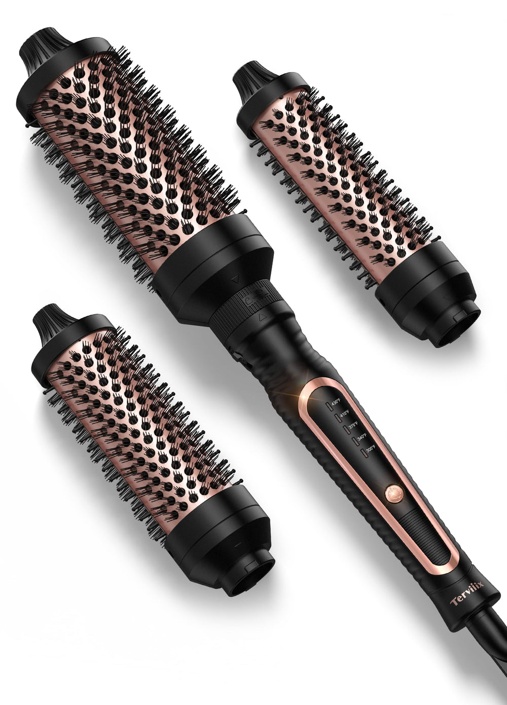 Terviiix PRO 1.25-inch head in action for defined curls and shine.