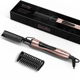 Terviiix electric hot comb with anti-scald shield for safer wig pressing.