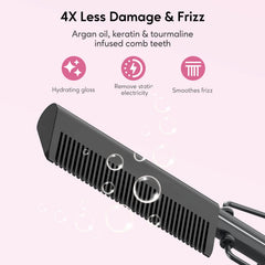 Terviiix hot comb ceramic coating provides even heat distribution for consistent results.