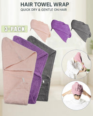 Textila hair wrap towel grey folded for compact storage