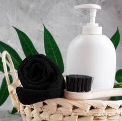 Textile Empire barber towel black folded 16x27 ideal for quick-drying hair services