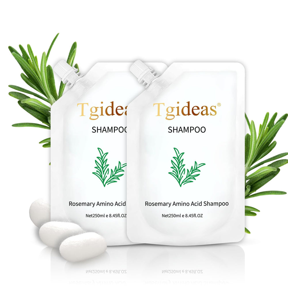 Tgideas Rosemary Biotin Amino Acid Shampoo bottle front shows natural nourishment.