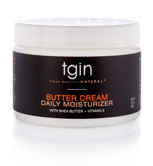 tgin Butter Cream Daily Moisturizer travel-size jar delivering instant moisture for dry natural hair