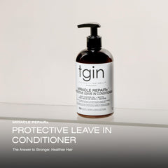 tgin Miracle RepaiRx black castor oil ingredient shot highlighting moisture for damaged curls