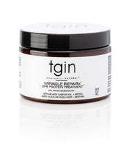 tgin Miracle RepaiRx bottle demonstrates protein repair for damaged hair.