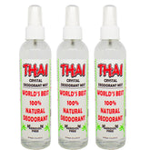 Thai Deodorant Stone Crystal Mist bottle with pump offers lasting odor control without fragrance