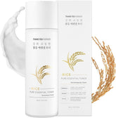 THANKYOU FARMER Rice Pure Toner bottle highlights rice water hydration for radiant skin.