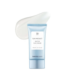 THANKYOU FARMER Sun Project Water Sun Cream bottle for daily SPF protection.