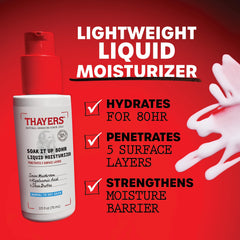 THAYERS Soak It Up texture swirl shows lightweight hydration for smooth skin