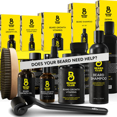 The Beard Club derma roller close-up for facial skin refreshment and grooming routine.