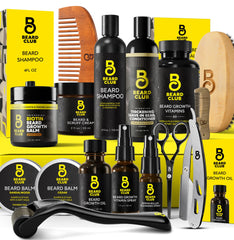 The Beard Club derma roller close-up with precise 0.25mm needles for targeted grooming.
