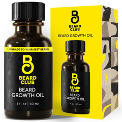 The Beard Club Growth Oil bottle ready for daily beard growth support.
