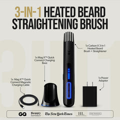 The Beard Struggle Carbon X heat settings dial enables personalized styling for different beard textures.