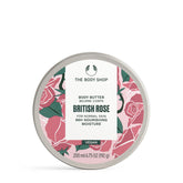 The Body Shop British Rose Body Butter tub demonstrates rich moisturization for normal skin.
