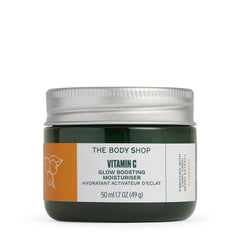 The Body Shop Glow Boost Moisturizer bottle pour for instant hydration.
