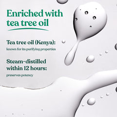 The Body Shop Tea Tree Oil tea tree leaves shows natural sourcing support for skin