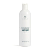 The Body Shop White Musk Body Lotion bottle promoting silky-soft skin hydration