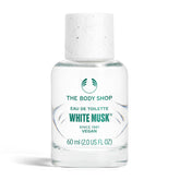 The Body Shop White Musk EDT bottle front highlights fresh floral notes for daily confidence.